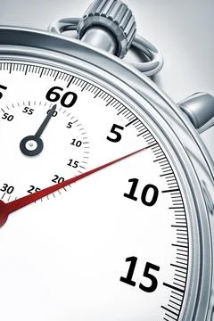 A 3d image of a typical stopwatch Stock Illustration