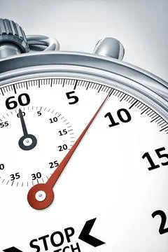 A 3d image of a typical stopwatch Stock Illustration