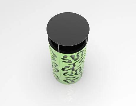 3d image of Urn perforated on sheet metal 00003.jpg Illustrazione stock