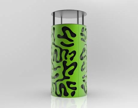 3d image of Urn perforated on sheet metal 00002.jpg Stock Illustration