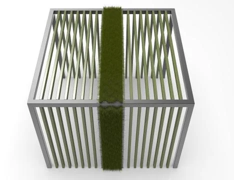 3d image of Wedding rotunda with grass 00001.jpg Illustrazione stock