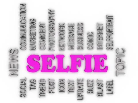 3d imagen about selfie topic イラスト素材