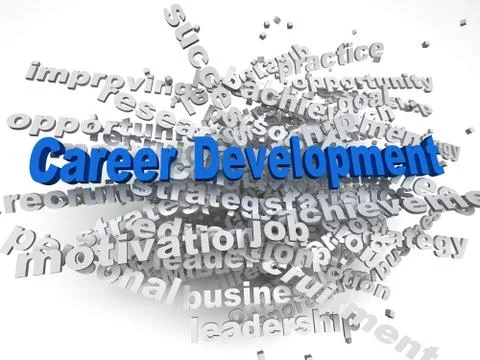 3d imagen career development  concept word cloud background Illustrazione stock