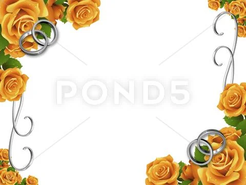 3d imagen by wedding frame Stock Illustration
