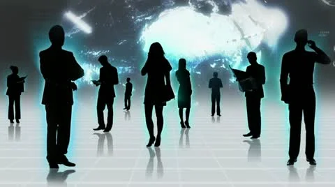 3D Images Professional People Using Business Networking Stock Footage 21897125