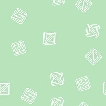 3d impossible geometric shape line seamless pattern Stock Illustration