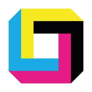 3D impossible square Illustrazione stock