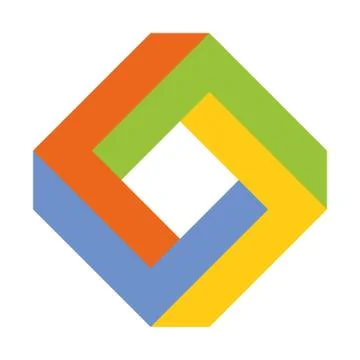 3D impossible square 库存插图