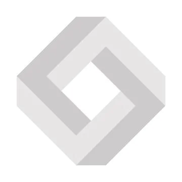 3D impossible square Illustrazione stock