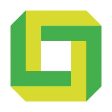 3D impossible square Stock Illustration