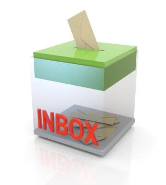 3d inbox Stock Illustration