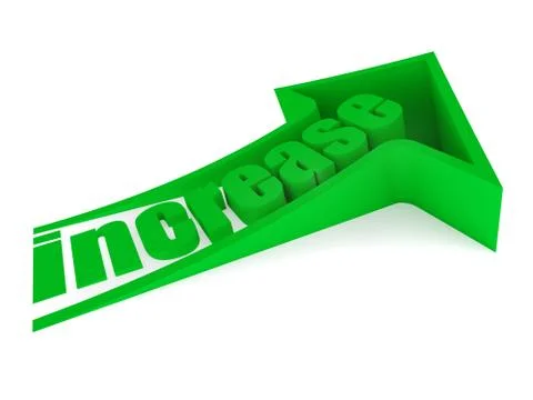 3D Increase Text Illustrazione stock