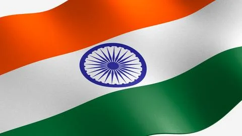 3D India Full Screen Waving FlagBackground 3D Stock Photos