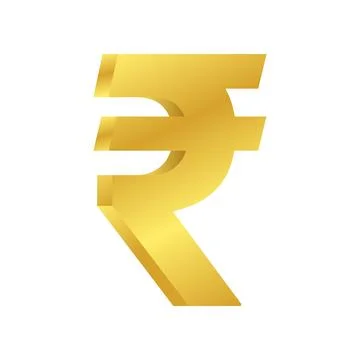 3D Indian Rupee Icon Vector Illustration for Finance, Banking and Investment Stock Illustration