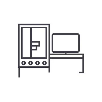 3d industrial printer  icon, vector illustration, sign on isolated background Stock Illustration