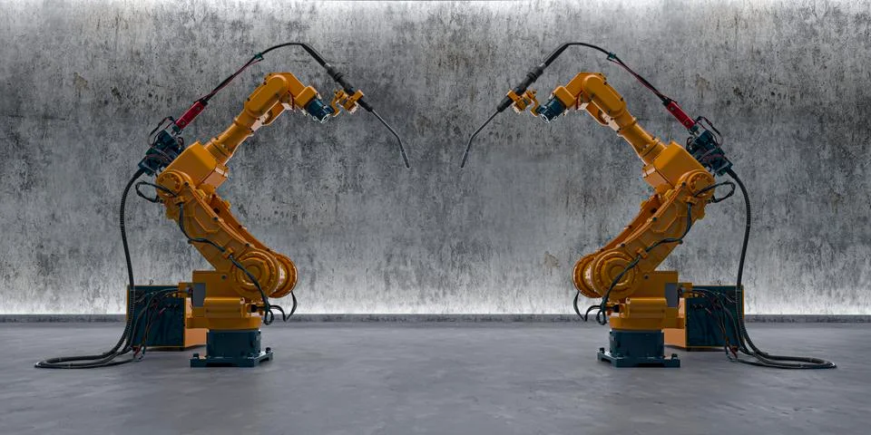 3d industrial robots SCI-Fi concept technology Stock Illustration