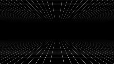 3D infinite white grid tunnel seamless loop animation moving forward. Vídeos de archivo 320141616