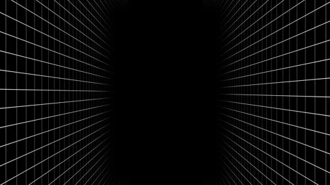 3D infinite white grid tunnel seamless loop animation moving forward. Stock Footage 320185081