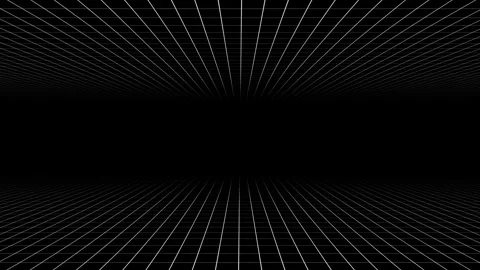 3D infinite white grid tunnel seamless loop animation moving right and left. Vídeos de archivo 320185381