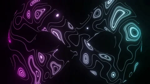 3d infinity sign with energy lines. Design. Twisted endless loop with neon Stock Footage 195242499