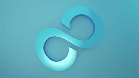 3D infinity sign Stock Illustration