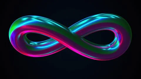 3d infinity sign Stock Illustration