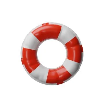 3d inflatable swimming ring. Stock Illustration