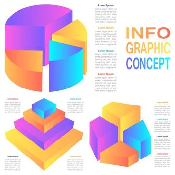 3D info graphic elements Illustrazione stock