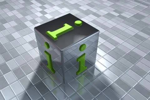 3d info symbol Stock-Illustration