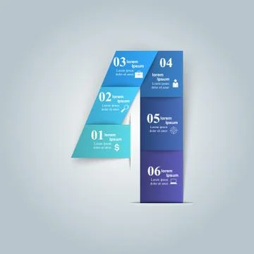 3D infographic design template and marketing icons Stock Illustration