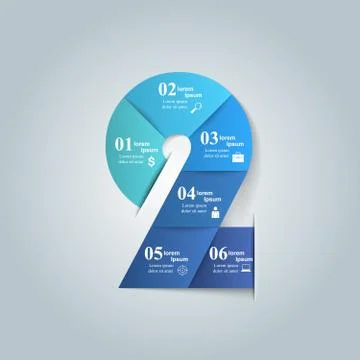3D infographic design template and marketing icons Illustrazione stock
