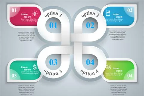 3D infographic design template and marketing icons Illustrazione stock