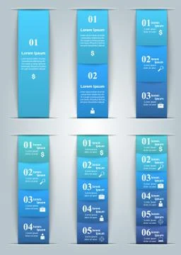 3D infographic design template and marketing icons Illustrazione stock