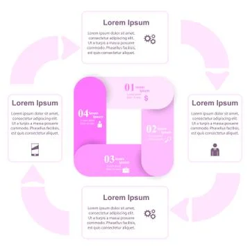 3D infographic design template and marketing icons Stock Illustration