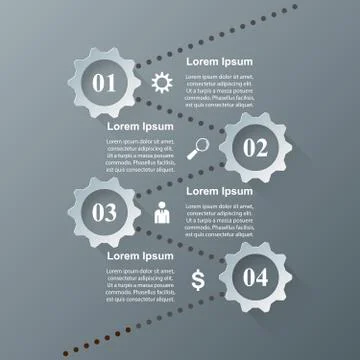 3D infographic design template and marketing icons Stock-Illustration