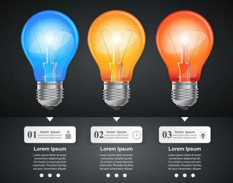 3D infographic design template and marketing icons Illustrazione stock