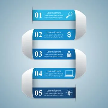 3D infographic design template and marketing icons. Stock Illustration