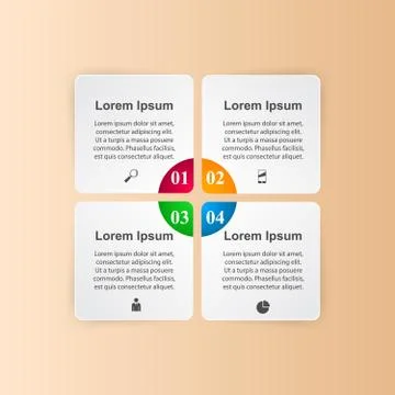 3D infographic design template and marketing icons. Stock Illustration