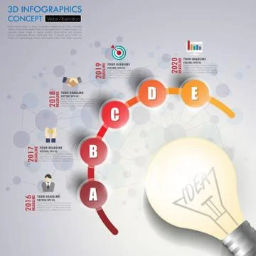3d Infographic Template. Data Visualization. Can be used for workflow layout, Stock Illustration