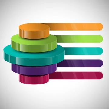 3D infographic vector design. 스톡 일러스트