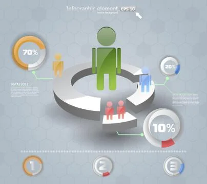 3d infographics IT. Stock Illustration