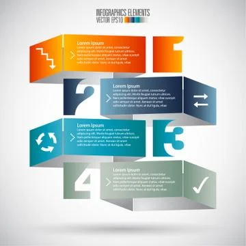 3d infographics template Stock Illustration