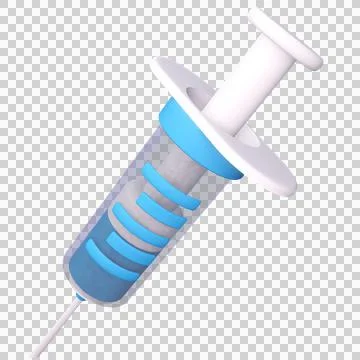 3D Injection or Syringe  Ilustração Stock