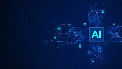 3D Innovative Advanced AI Chip. Human Futuristic Processor. Artificial Intellige Stock Footage 311872157