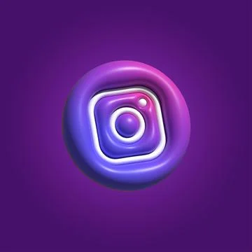 3D Instagram Icons - Editable vector eps Illustrazione stock