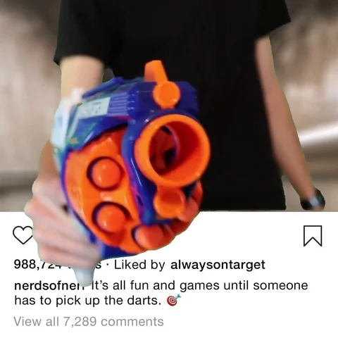 3D Instagram Post - Dart Gun Stock Footage 120632269