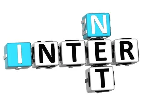 3d inter net crossword Stock-Illustration