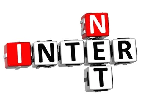 3d inter net crossword Stock-Illustration