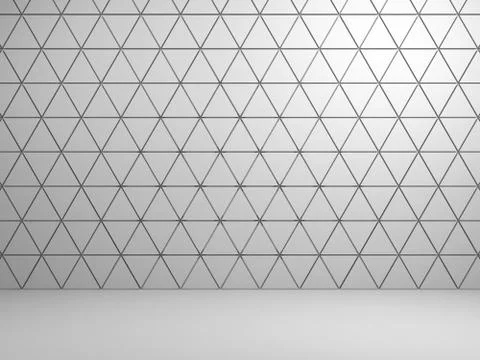 3d interior background with triangles pattern 스톡 일러스트
