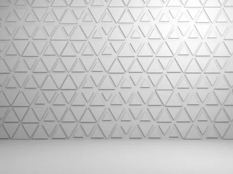 3d interior background with triangles pattern Stock Illustration
